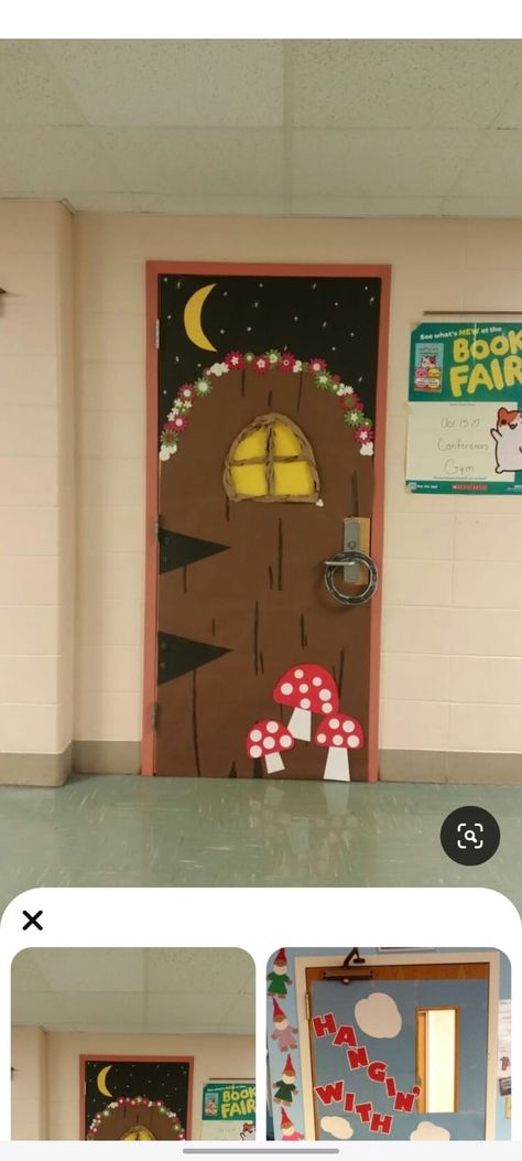 Mushroom Classroom Theme, Fairytale Classroom Theme, Mushroom Classroom, Fairy Tale Classroom, Enchanted Forest Theme, Class Door, Cow Nails, Elementary Classroom Decor, School Bulletin Boards