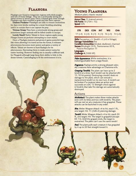 #dnd #dndmonsters #monsters Plant Monster, Dnd Classes, Dungeons And Dragons Classes, D D Monsters, Dragon Rpg, Chaotic Neutral, Dnd Monsters, Dungeons And Dragons Characters, Home Brewing