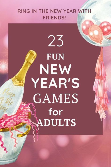 Ring in the new year with friends. 23 fun new year's games for adults. Balloons, a champagne bottle in a bucket. Party Games For New Years Eve, New Year Craft Ideas For Adults, New Years Eve Teen Activities, New Year's Eve Activities For Teens, Nye Games For Teens, New Year’s Party For Teens, New Years Party Games For Teens, Things To Do On New Years Eve For Teens, New Year’s Party Game Ideas