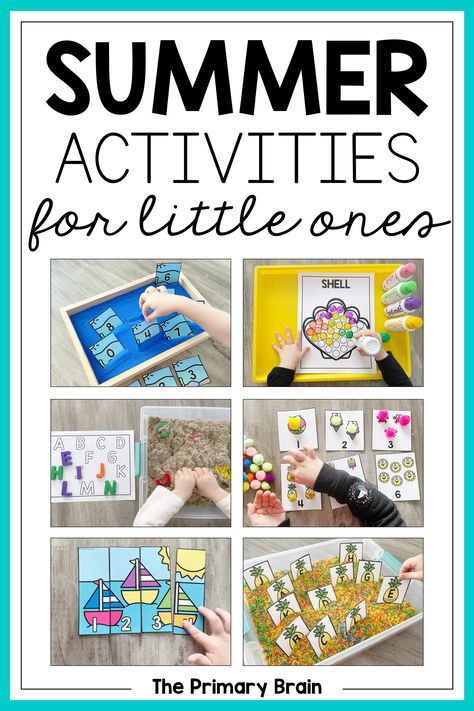 Preschool Summer Learning Activities, Summer Toddler Lesson Plans, Summer Preschool Activities Lesson Plans, Preschool Summer Activities, Ice Cream Counting, Summer Art Activities, Learning Activities For Toddlers, Summer Lesson Plans, Summer Math Activities