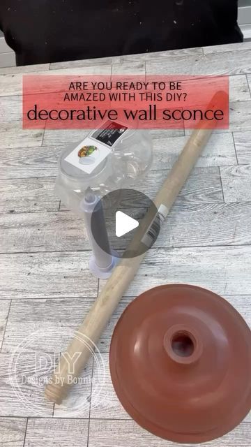 DIY Designs by Bonnie on Instagram: "Decorative wall sconce #dollartree #sconce #diycrafts" Rustic Wall Sconces Diy, Diy Wall Light Sconces, Diy Sconces Ideas, Diy Wall Light, Diy Wall Sconces, Wall Sconces Diy, Diy Designs, Decorative Wall Sconces, Wellness Retreat