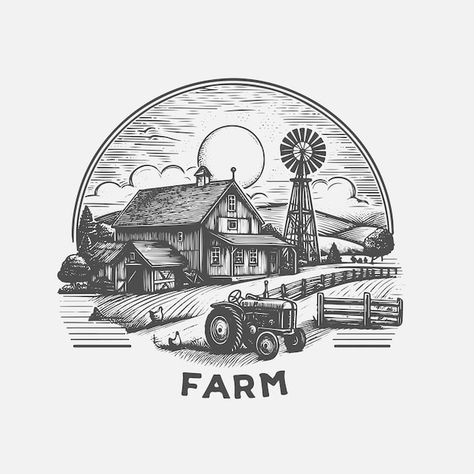 Farm Logo Design, Lumber Yard, Landscape Reference, Blue Cow, Procreate Art, Farm Logo, Farm Signs, Vintage Farm, Baker Street