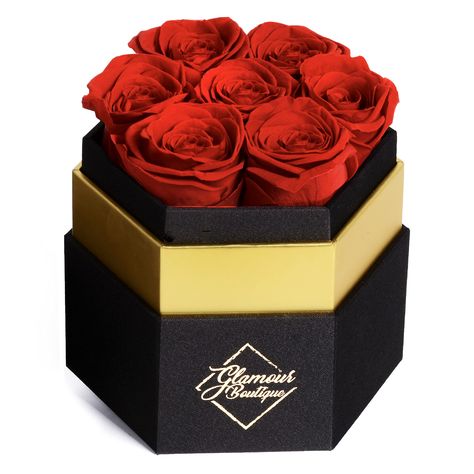 PRICES MAY VARY. Immortal Love in a Box: Give your significant other a representation of your love; vibrant, lasting, and beautiful. There is no better way to express your love than a bouquet of roses that lasts forever! Long-Lasting Roses: Made of premium fresh rose with a unique preservation process, our rose box lasts for 2 to 3 years. It has a total of 7 roses that are carefully and manually assembled for a personal touch. Available in Various Colors: Pick your loved one's favorite color for Octagon Design, Flowers For Delivery, Flowers For Valentines Day, Forever Flower, Paper Flowers Diy Easy, Rose Delivery, Eternal Rose, Forever Red, Paper Greeting