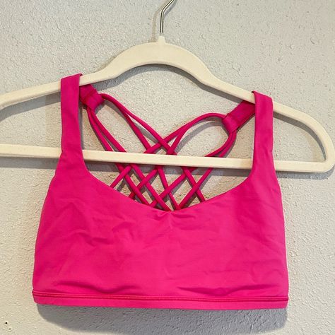 Almost Brand New No Tags Pink Lululemon Sports Bra Size 6 Lululemon Sports Bras, Lulu Sports Bra, Lululemon Bras, Lululemon Sports Bra, Pink Sports Bra, Preppy Outfit, Sports Bra Sizing, Cute Preppy Outfits, Preppy Outfits