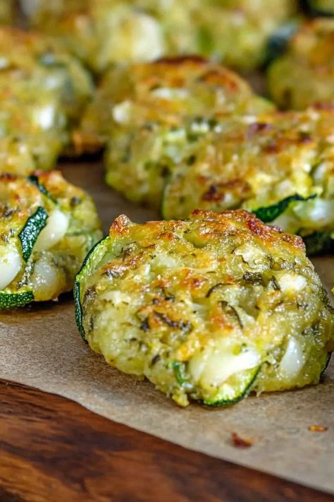 Zucchini Garlic Bites Squash And Zucchini Appetizers, Recipes To Use Up Zucchini, Vegetarian Appetizers Finger Foods, Kid Friendly Zucchini Recipes, Zucchini Dishes Recipes, Zuchini Baking Recipes Healthy, Zucchini Dumplings, Zucchini Crostini, Squash Appetizers