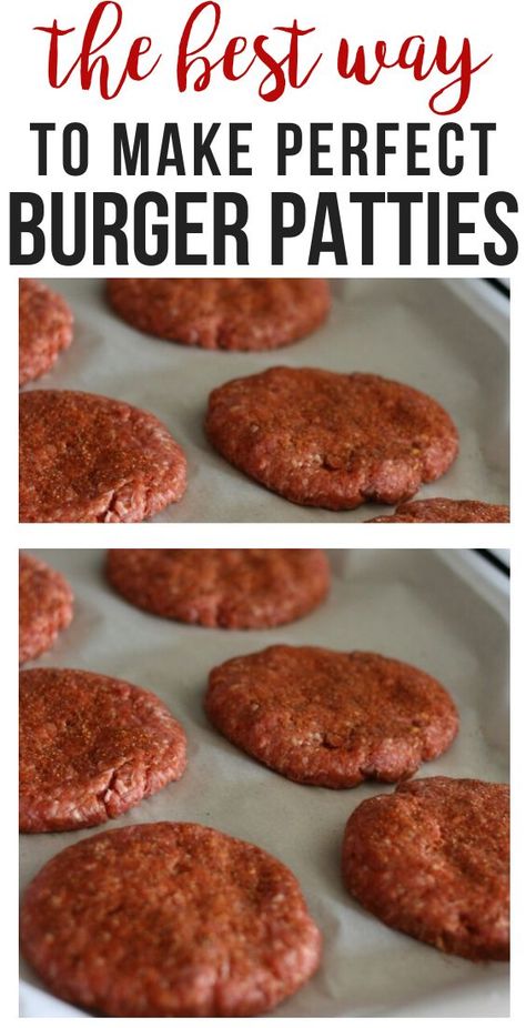 Diy Burger Patties, Making Burger Patties, Hamburger Recipes Patty, Vegetarian Freezer Meals, Camping Food Make Ahead, Best Freezer Meals, How To Make Hamburgers, Perfect Burger, Foil Packet Dinners