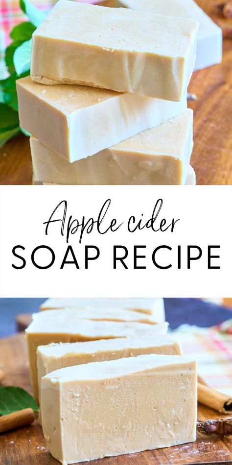 Cold Process Soapmaking, Easy Soap Recipes, Apple Benefits, Fall Soaps, Homemade Apple Cider, Cold Process Soap Recipes, Handmade Soap Recipes, Soap Tutorial, Soap Making Recipes