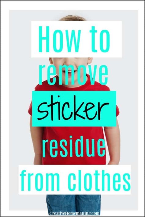 Clever tips for removing sticker residue from clothing and shirts. #cleaning #cleaningtips #cleaningtricks #cleaninghacks #laundry #laundryhacks #creativehomemaking Remove Sticker Residue, Easy Life Hacks, Deep Cleaning Hacks, Cleaning Painted Walls, Easy Cleaning Hacks, Sticker Removal, Vinegar Cleaning, Deep Cleaning Tips, Easy Life