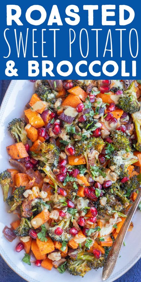 Sweet Potato And Broccoli, Potato And Broccoli, Sprouting Sweet Potatoes, Veggie Side Dish, Vegetable Side Dish, Flavorful Vegetables, Roasted Sweet Potato, Root Veggies, Sandwiches For Lunch