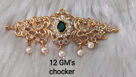 Bhajuband Choker Gold, Light Weight Choker Gold With Grams, Mini Choker Gold Indian, 10grams Gold Necklace Designs, Temple Jewellery Earrings, Gold Necklace Wedding, Gold Jewels Design, Neck Pieces Jewelry, Gold Earrings Models