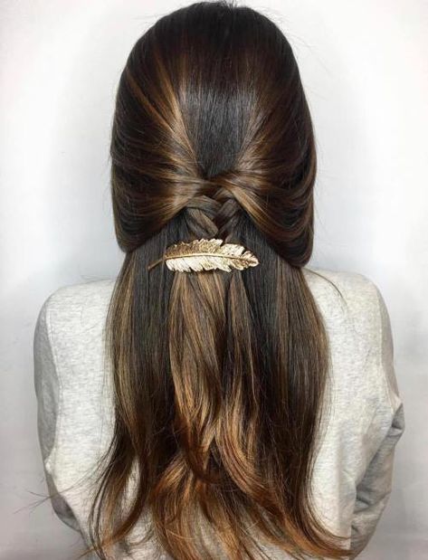 Braided Half Up Half Down Hairstyle Mid Length Straight Hair, Edgy Long Hair, Half Braided Hairstyles, Half Up Half Down Hairstyle, Down Hairstyle, Wedding Hair Half, Braided Half Up, Best Wedding Hairstyles, Wedding Hairstyles Half Up Half Down