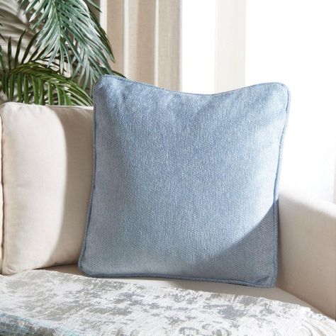 Vicky Knit Throw Pillow – Paynes Gray Light Blue Throw Pillows, Light Blue Pillows, Blue Pillow Covers, Classy Decor, Indoor Patio Furniture, Blue Throw Pillows, Knitted Throws, White Pillows, Blue Pillows