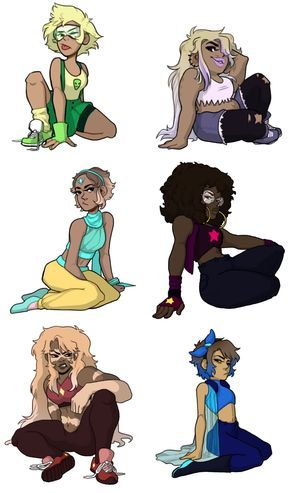 Human Gems Human Gems Steven Universe, Gender Bent Steven Universe, Human Crystal Gems, Crystal Gems As Humans, Steven Universe Gems As Humans, Steven Universe As Humans, Gems As Humans, Steven Universe Human Au, Steven Universe Genderbend