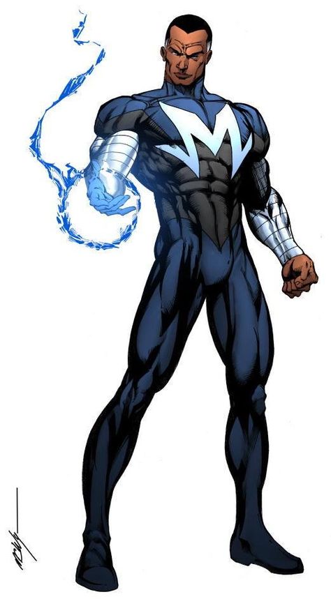 Blue Marvel Blue Marvel, Alternative Comics, Univers Dc, Black Comics, Black Cartoon Characters, Dc Comics Superheroes, Superhero Characters, Marvel Vs Dc, Marvel Comic Universe