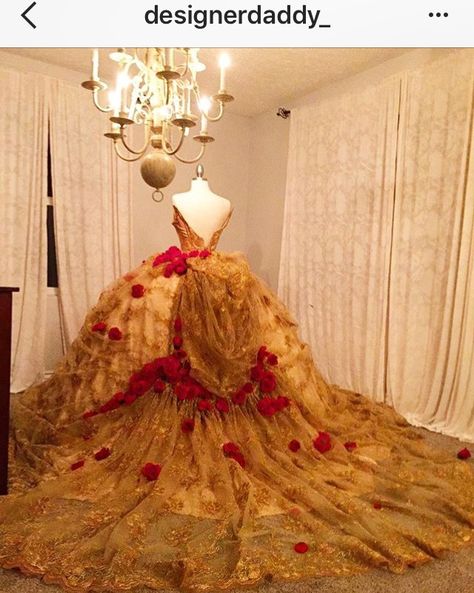 Back of Belle dress by @designerdaddy #Disney Beauty And The Beast Quince, Beauty And The Beast Wedding Theme, Belle Gown, Quinceanera Themes Dresses, Belle Dresses, Beauty And The Beast Theme, Belle Cosplay, Quinceanera Themes, Disney Princess Dresses