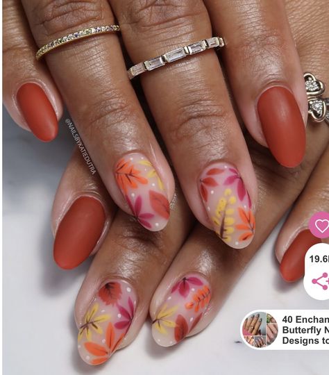 Brandy Snap, Asia Nails, Sherry Trifle, Leaves Nails, November Nail Designs, Fall Leaves Nail Art, Nail Business, Simple Fall Nails, November Nails