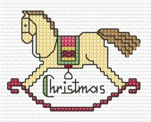 Christmas Rocking Horse, Lesley Teare, Cross Stitch Horse, Cross Stitch Freebies, Xmas Cross Stitch, Christmas Rugs, Embroidery Christmas, Baby Inspiration, Plastic Canvas Christmas