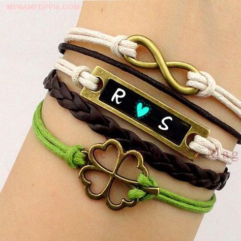 Online BF And GF Name First Letter Bracelet Profile Image Shivani Kumari, Rs Tattoo, Romantic Couple Quotes, Bf And Gf, Love Images With Name, Logo Design Love, Love Birthday Quotes, Baby Photo Editing, Stylish Alphabets