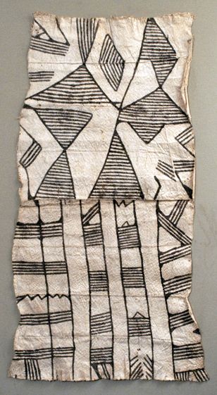 Barkcloth - Pongo - Mbuti People of the Iturri Forest, DR Congo - Pounded Bark, and Natural Plant Dye - 20th Century Bark Cloth, Kuba Cloth, Afrikaanse Kunst, African Textile, Dr Congo, African Textiles, African Pattern, Natural Plant, African Design