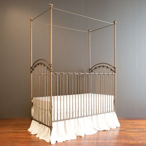 Bratt Décor Venetian 4 poster Crib Gold Luxury Baby Crib, Baby Crib Designs, Iron Crib, Canopy Crib, Baby Canopy, Backyard Canopy, Crib Canopy, Diy Canopy, Patio Canopy