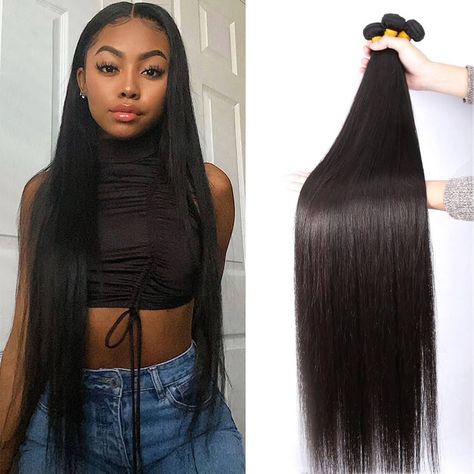 Straight Human Hair Bundles, Straight Bundles, Straight Weave Hairstyles, Brazilian Hair Bundles, Human Hair Bundles, Hair Straight, Brazilian Virgin Hair, Hair Quality, Straight Human Hair