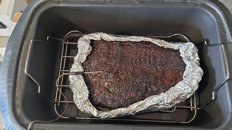 Hey ya’ll electric roaster brisket resters…….. How To Cook A Brisket In A Roaster, Brisket In A Roaster Oven, Electric Oven Roaster Recipes, Electric Roaster Oven Recipes, Brisket In Roaster Oven, Roaster Oven Recipes, Foil Boat, Electric Roaster Ovens, Roaster Recipes