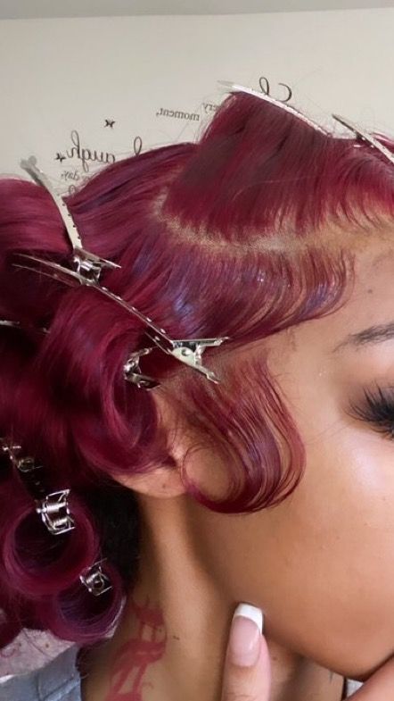 Pin Curls Wig For Black Women, Frontal Wig Hairstyles, Dyed Hair Inspiration, Pin Curls, Pretty Hair Color, Hair Laid, Hair Life, Baddie Hairstyles, Hair Inspo Color