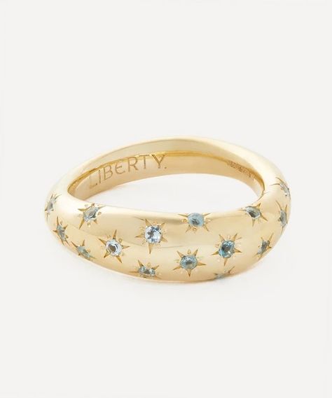 Liberty - 9ct Gold Ianthe Star Blue Swiss Topaz Ring Liberty Jewellery, Luxury Diamond Rings, Rings Luxury, Jewellery Rings, Designer Rings, Star Blue, Luxury Diamonds, Everyday Rings, Luxury Collection