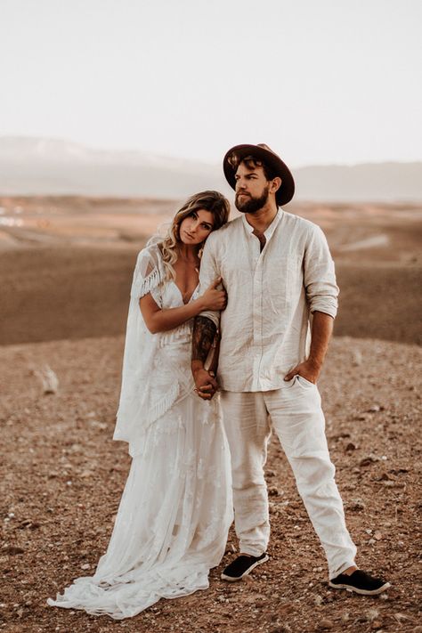 Bohemian Wedding Groom Outfit, Mens Alternative Wedding Attire, Boho Wedding Attire, Boho Wedding Groom, Casual Elopement, Boho Groom, Casual Wedding Groom, Casual Groom Attire, Casual Grooms