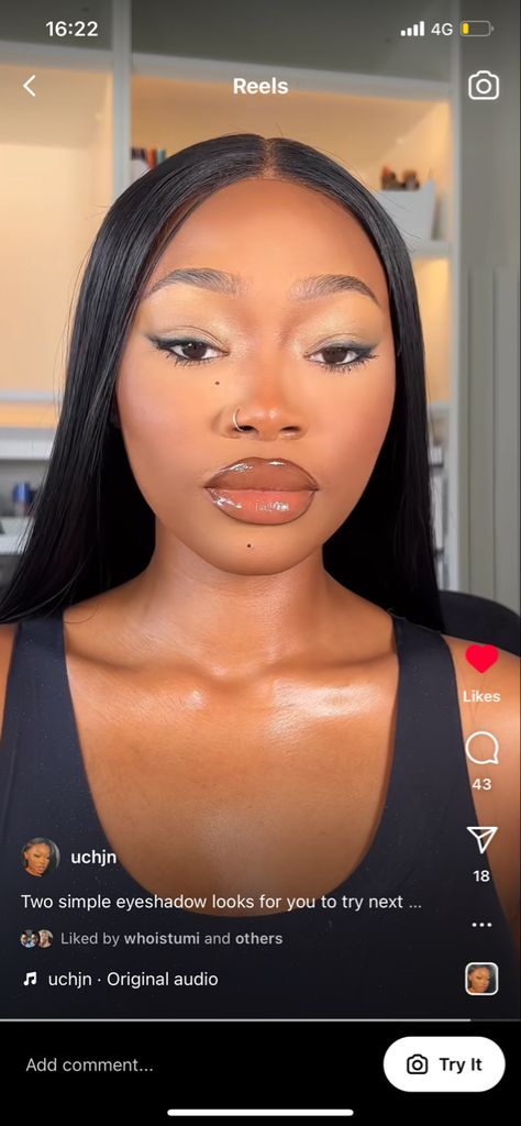 Uche Natori @uchjn soft glam base queen Natori Makeup, Uche Natori Makeup, Soft Glam Tutorial, Makeup By Face Shape, Uche Natori, Glam Tutorial, Eid Makeup, Makeup Inspired, Brown Skin Makeup