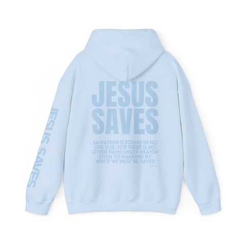 Jesus Is The Light, Acts 4 12, Eternal Light, Jesus Clothes, Uplifting Gifts, Christian Hoodies, Biblical Verses, Saved By Grace, Follow Jesus