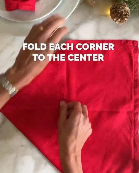 Interior Design & Home Decor | 1 or 2 which one?Such a incredible way to fold your napkin🥰Credit @cookwithmanuela 💕💕💕 have a blissful night my dearest IG family 😍 .... | Instagram Christmas Tree Napkin Fold, Beautiful Napkin Folding, Christmas Napkin Folding, Sports Massage Therapy, Christmas Tree Napkins, How To Fold Towels, Napkin Folding, Christmas Napkins, Have A Wonderful Day