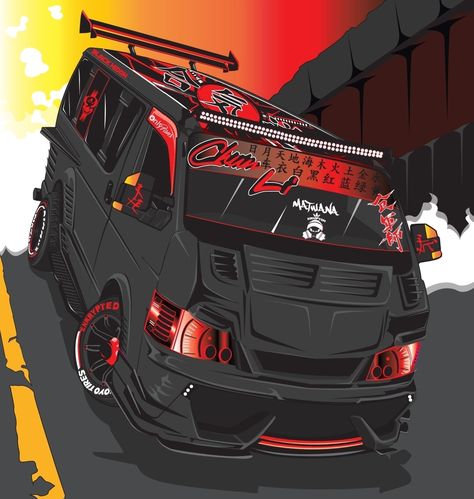 Black & Chinese Matatu illustration Matatu Culture, Merek Mobil, Bus Skin Design, Motorbike Art, Cool Car Drawings, Spongebob Wallpaper, Best Jdm Cars, Photo To Cartoon, Toyota Hiace