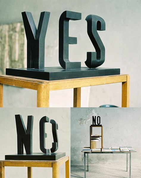 “Yes – No” by Markus Raetz. Perspective Art Installation, It's All About Perspective, Typographie Inspiration, Andermatt, Cool Optical Illusions, Graphisches Design, Art Appliqué, Art Making, Art Minimaliste