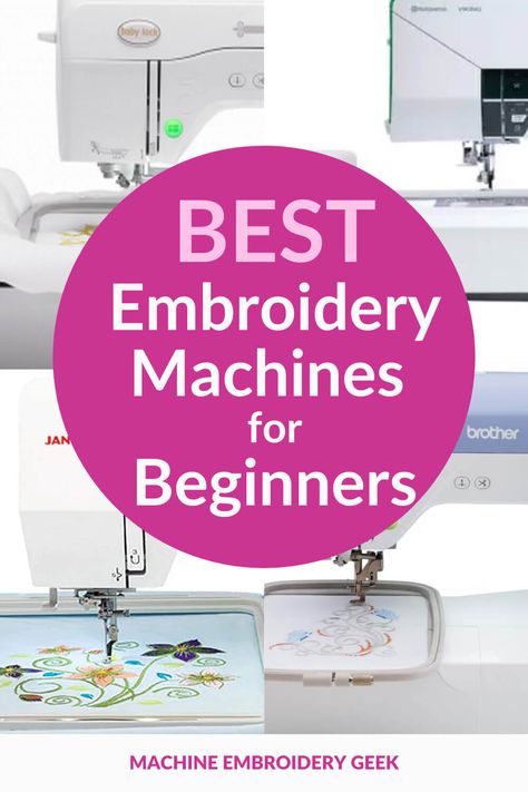 Best embroidery machines for beginners Machine Embroidery Basics, Used Embroidery Machines, Embroidery Machine Reviews, Janome Embroidery Machine, Janome Embroidery, Best Embroidery Machine, Machine Embroidery Tutorials, Brother Embroidery Machine, Embroidery Tips