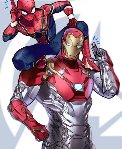 Iron Man Spiderman artwork Spiderman And Iron Man, Spiderman Fanart, Iron Man Spiderman, Iron Man Comic, Iron Man Art, Iron Man Avengers, Univers Marvel, Meme Comics, Iron Man Tony Stark