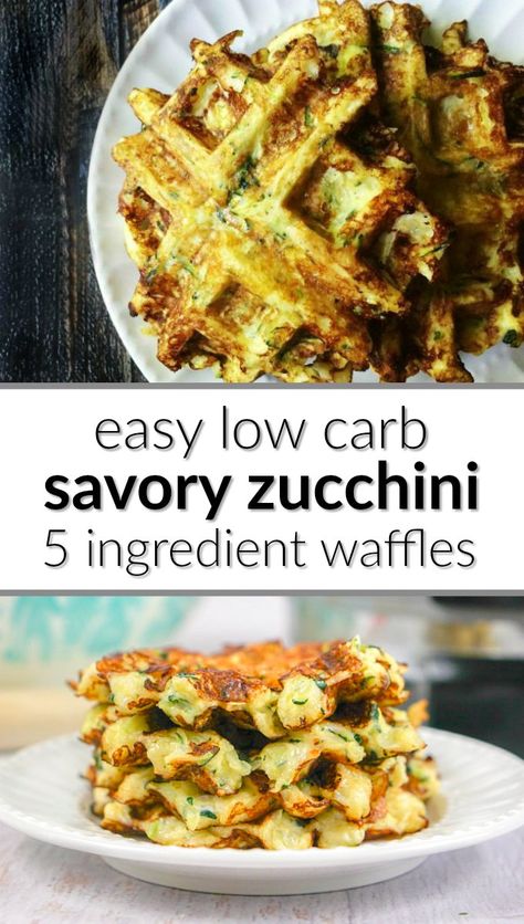 These savory zucchini waffles are gluten free and low carb. They make a great low carb breakfast or snack and you can even freeze them for later. Only 5 ingredients and 3.1g net carbs per waffle. #ketowaffles #waffles #savorywaffles #zucchinirecipes #healthyrecipes #lowcarbrecipes #glutenfreewaffles Mini Waffle Recipe, Zucchini Waffles, Dash Recipe, Waffle Iron Recipes, Waffle Maker Recipes, Medicine Tips, Savory Waffles, Gluten Free Waffles, Low Carb Vegan