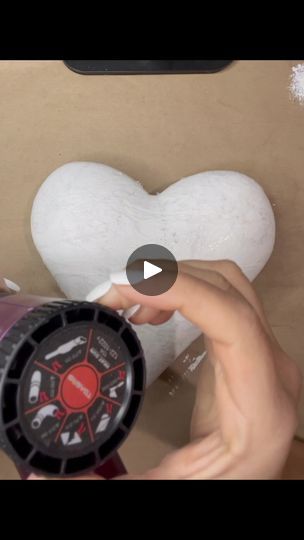 Dollar Tree Foam Heart Idea! | Dollar Tree Foam Heart Idea! A Vintage Look! Hope you’re inspired to give this a try! Such a beautiful piece! Share if you love this! #valentines... | By Lee Lexi Creations | Facebook Dollar Tree Styrofoam Heart Crafts, Foam Hearts Valentines Craft Ideas, Styrofoam Heart Crafts, Dollar Tree Foam Heart Crafts, Foam Heart Crafts, Dollar Tree Valentines Diy Ideas, Diy Valentine's Day Decorations, Projects For Adults, Valentines Crafts