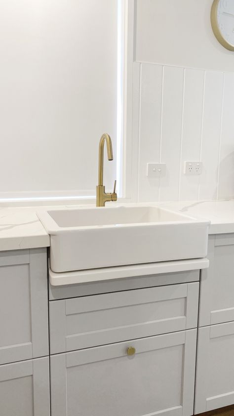 Sink Drip Edge, Squeaky Floors, Stain On Pine, Drip Edge, Apron Sink, Over The Sink, Low Cabinet, Timber Wood, Floor Colors