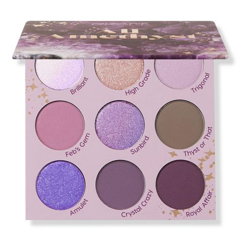 Amethyst Palette, Dusty Periwinkle, Colourpop Blush, Colourpop Palette, Colourpop Eyeshadow Palette, Violet Crystal, Eyeshadow For Green Eyes, Colourpop Eyeshadow, Purple Palette