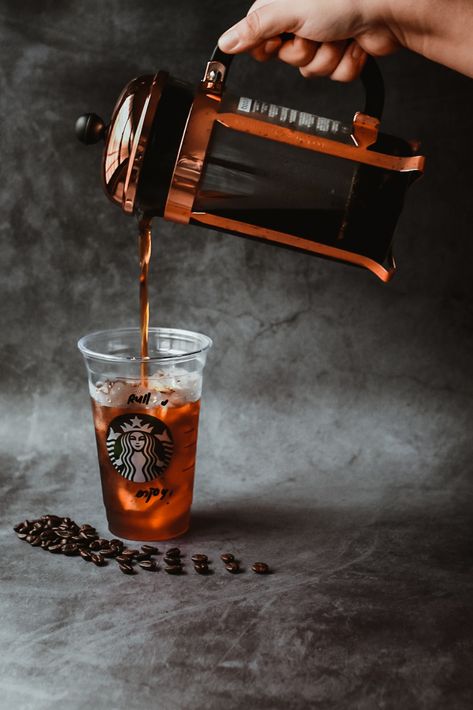 COLD BREW Coffee using French Press by Starbucks ❤️ Coffee Uses, Brew Coffee, Cold Brew Coffee, Cold Brew, French Press, Coffee Brewing, Tea Lover, Coffee Tea, Coffee Maker