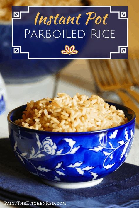 Instant Pot Parboiled Rice (converted rice) produces perfect rice every time. Healthier than regular white rice, parboiled rice grains are firm and tend to be less sticky or clumpy. Learn how to pressure cook Instant Pot parboiled white rice and parboiled brown rice. #parboiledrice #instantpot #pressurecooker #rice Parboiled Rice Instant Pot, Rice In The Instant Pot, Best Instapot Recipes, Pressure Cooker Rice, Parboiled Rice, Pressure Cooking Recipes, Indian Rice Recipes, How To Boil Rice, Electric Pressure Cooker Recipes