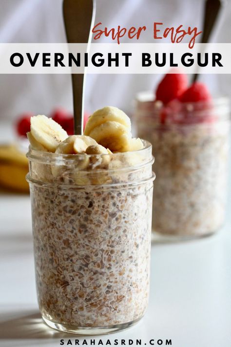 Bulgur Wheat Breakfast, Bulgur Breakfast Recipes, Bulgar Wheat Recipes Breakfast, Bulgur Pudding, Overnight Grains, Bulgur Breakfast, Bulgar Recipes, Bulgur Wheat Recipes, Bulgur Recipes