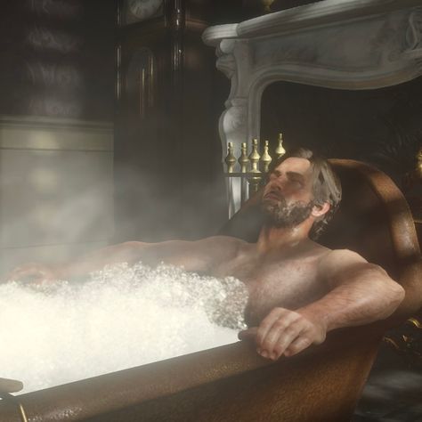 Arthur Morgan Bath, Rdr 2, Face Reveal, Red Dead Redemption