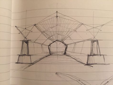 Tunnel Sketch, Installation Art, Frame Design, Drawing Sketches, Amazing Art, Sketch, Architecture, How To Plan, Drawings