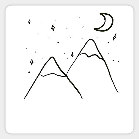 This sticker features a clean and simple line art design of mountain peaks, perfect for those who love the outdoors and minimalist aesthetics. Wheather you’re an adventurer or a nature lover, this black and white mountain sketch will add a touch of modern wilderness to your gear. Ideal for laptops, water bottles, or notebooks, this sticker captures the beauty of the mountains in a sleek, understated style. -- Choose from our vast selection of stickers to match with your favorite design to make … Mountain Doodles Simple, Mountain Sketch Simple, Ridge Drawing, Cartoon Mountains, Mountain Doodles, Cartoon Mountain, Mountain Sketch, Minimalist Mountain, Simple Line Art