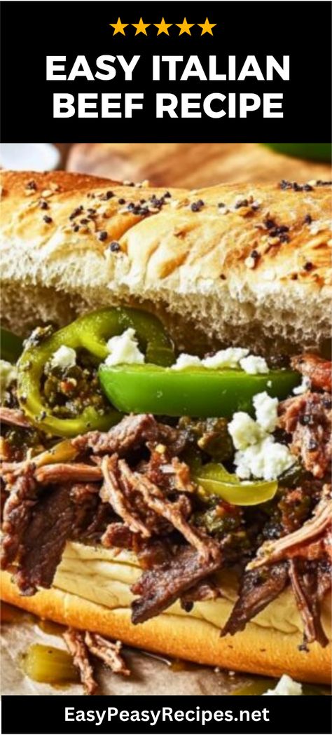 Looking to impress your friends with a delicious and easy meal? Try these Easy Italian Beef Sandwiches that are perfect for beginners! Packed with flavors, these sandwiches are made with tender beef tossed in a savory Italian seasoning, served on crusty rolls for a delightful bite. Ideal for lunch, a picnic, or game-day snacks, they bring simplicity and taste together. You won’t want to miss out! Get ready to savor every sandwich as you enjoy this easy and quick recipe that'll make you a chef in no time! Hot Italian Beef Sandwiches Crockpot, Italian Beef Sandwiches Crockpot, Easy Italian Beef, Italian Beef Crockpot, Italian Beef Sandwich, Italian Beef Recipes, Beef Sandwich Recipes, Crusty Rolls, Quick Pasta Dishes