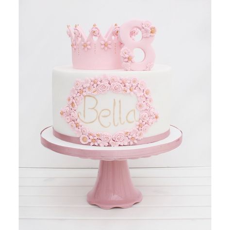 27+ Pretty Picture of Princess Birthday Cake - davemelillo.com Birthday Cake 27, Crown Birthday Cake, Princess Crown Cake, Birthday Cake Pink, Castle Birthday Cakes, Pink Desserts, Birthday Cake With Flowers, Cake White, Princess Birthday Cake