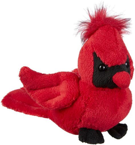 Cardinal Plush, Bird Stuffed Animal, Red Fur, Wild Hair, You're Amazing, Red Bird, Red Birds, Soft Toys, Soft Toy