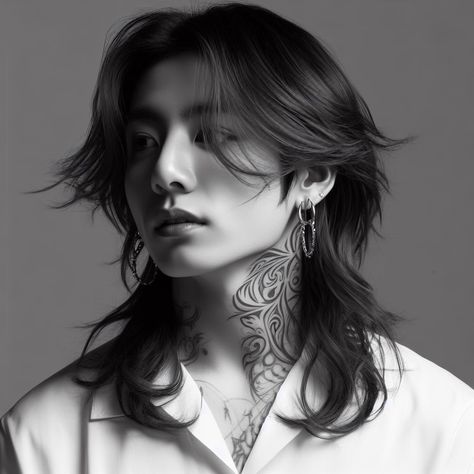 Jungkook Long Hair Aesthetic, Jungkook Long Hair, Jungkook Hairstyle, Dread Hairstyles For Men, Mens Dreads, Long White Hair, Long Hair Pictures, Black Men Hairstyles, Suga Bts Swag